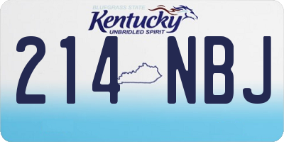 KY license plate 214NBJ