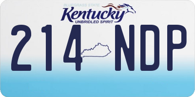 KY license plate 214NDP
