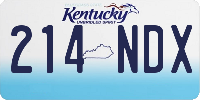 KY license plate 214NDX