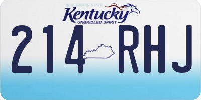 KY license plate 214RHJ