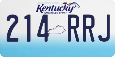 KY license plate 214RRJ