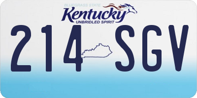 KY license plate 214SGV