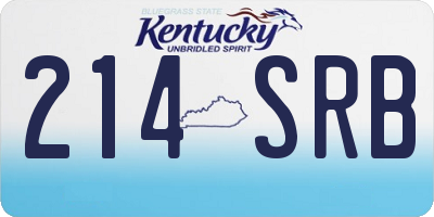 KY license plate 214SRB