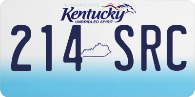 KY license plate 214SRC