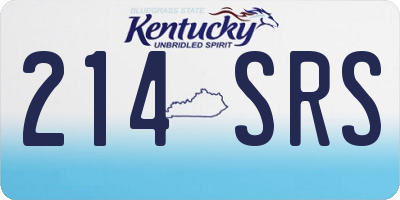 KY license plate 214SRS