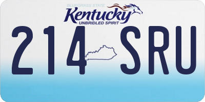 KY license plate 214SRU