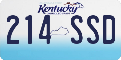 KY license plate 214SSD