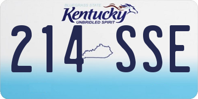 KY license plate 214SSE
