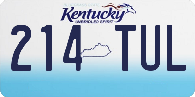 KY license plate 214TUL