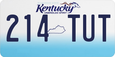 KY license plate 214TUT