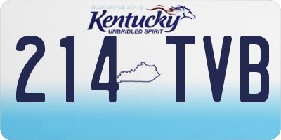KY license plate 214TVB