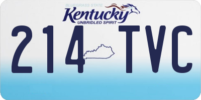 KY license plate 214TVC