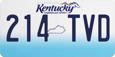 KY license plate 214TVD