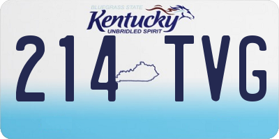 KY license plate 214TVG