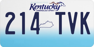 KY license plate 214TVK