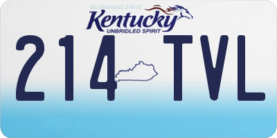 KY license plate 214TVL