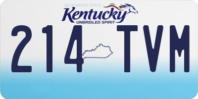 KY license plate 214TVM