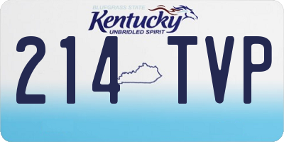 KY license plate 214TVP