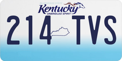 KY license plate 214TVS