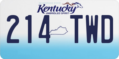KY license plate 214TWD