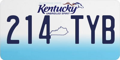 KY license plate 214TYB