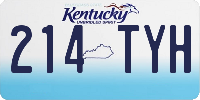 KY license plate 214TYH