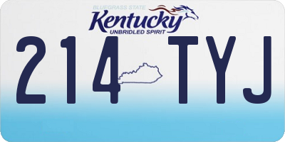 KY license plate 214TYJ