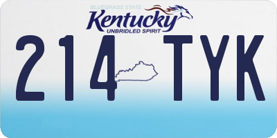 KY license plate 214TYK
