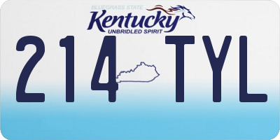 KY license plate 214TYL