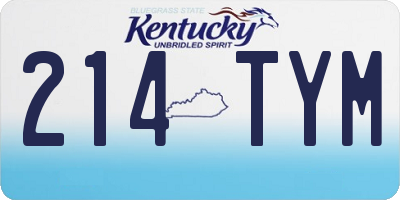 KY license plate 214TYM