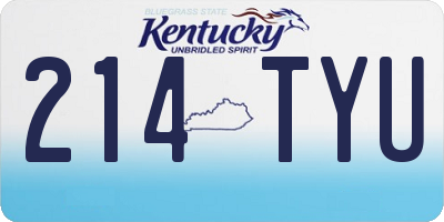 KY license plate 214TYU