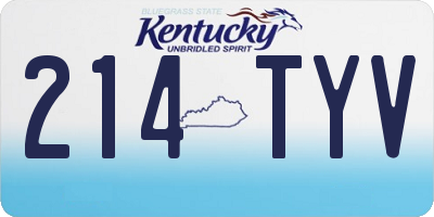 KY license plate 214TYV