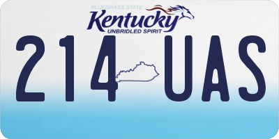 KY license plate 214UAS