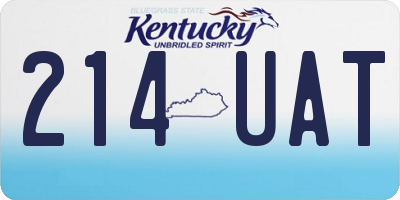KY license plate 214UAT
