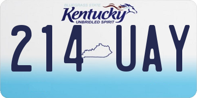 KY license plate 214UAY
