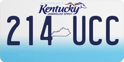 KY license plate 214UCC
