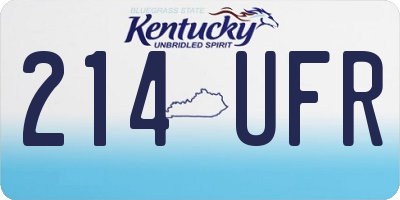 KY license plate 214UFR