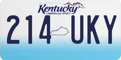 KY license plate 214UKY