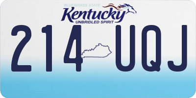 KY license plate 214UQJ