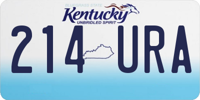 KY license plate 214URA