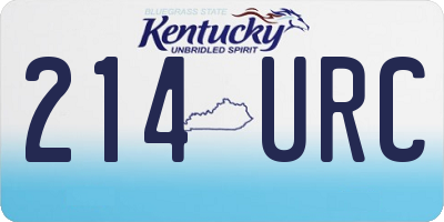 KY license plate 214URC