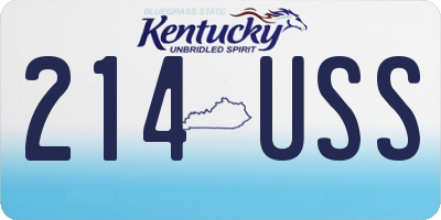 KY license plate 214USS
