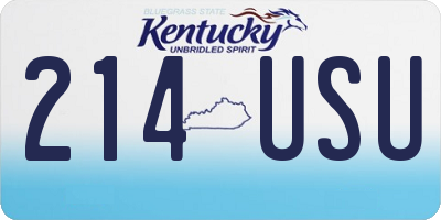 KY license plate 214USU