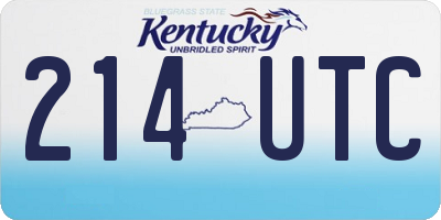 KY license plate 214UTC