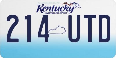 KY license plate 214UTD