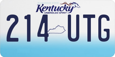 KY license plate 214UTG