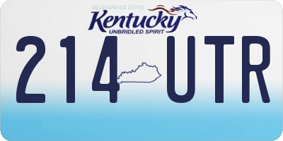 KY license plate 214UTR