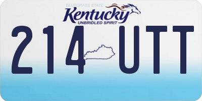 KY license plate 214UTT