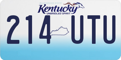 KY license plate 214UTU