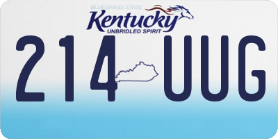 KY license plate 214UUG